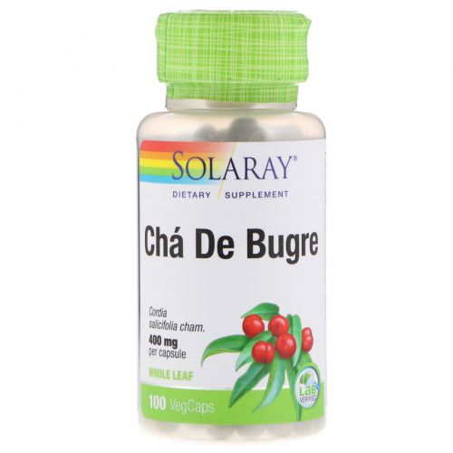 Solaray, Cha De Bugre, 400 mg, 100 VegCaps