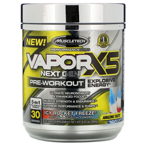 Muscletech, VaporX5 Next Gen, Pre-Workout, Icy Rocket Freeze, 9.31 oz (264 g)