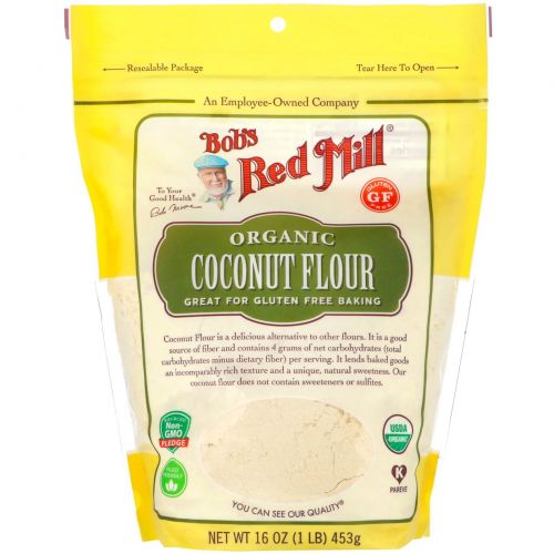 Bob's Red Mill, Organic, Coconut Flour, Gluten Free, 16 oz (453 g)