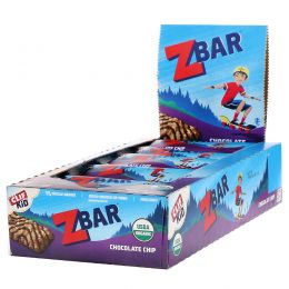 Clif Bar, Clif Kid, Organic Z Bar, Chocolate Chip, 18 Bars, 1.27 oz (36 g) Each