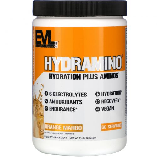 EVLution Nutrition, Hydramino, апельсин и манго, 312 г (11 унций)