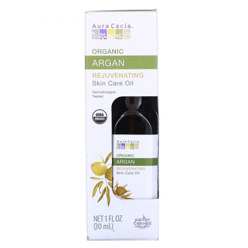 Aura Cacia, Organic Skin Care Oil, Rejuvenating, Argan, 1 fl oz (30 ml)