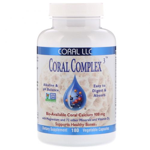 CORAL LLC, Coral Complex 3, 180 Vegetable Capsules