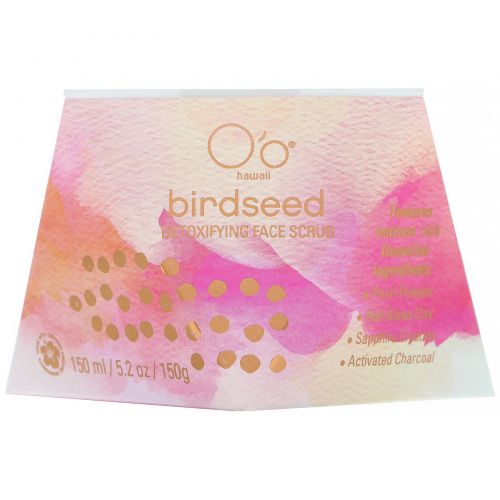 O'o Hawaii, Birdseed, скраб для детоксикации кожи лица, 150 г (5,2 унции)