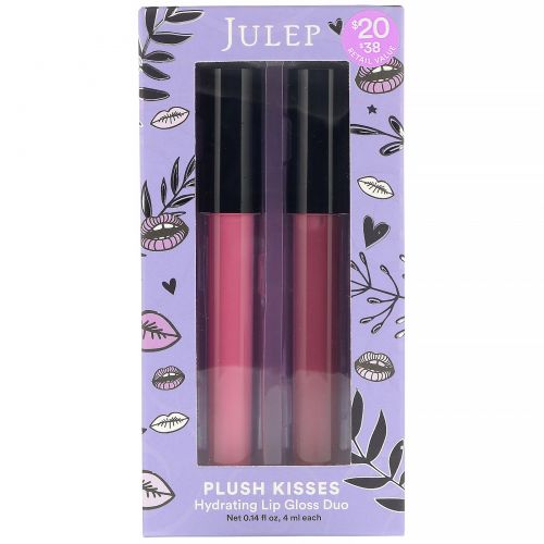 Julep, Plush Kisses, два увлажняющих блеска для губ, 4 мл