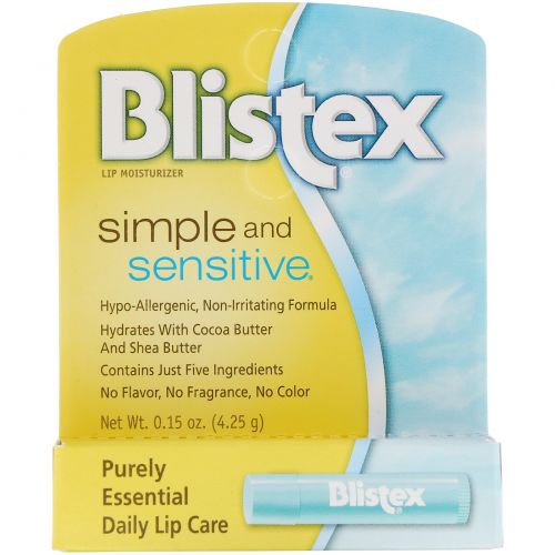 Blistex, Simple and Sensitive, Lip Moisturizer, 0.15 oz (4.25 g)