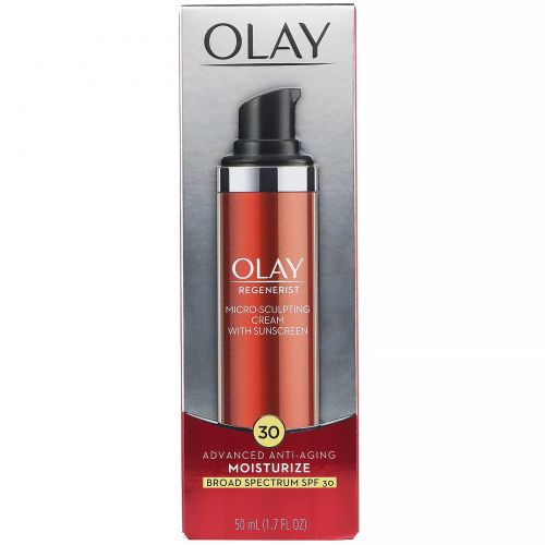 Olay, Regenerist, Micro-Sculpting Cream with Sunscreen, SPF 30, 1.7 fl oz (50 ml)