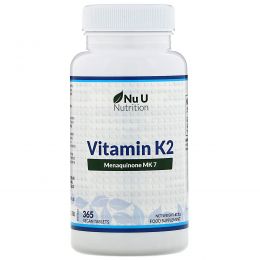 Nu U Nutrition, Витамин K2, 365 растительных таблеток