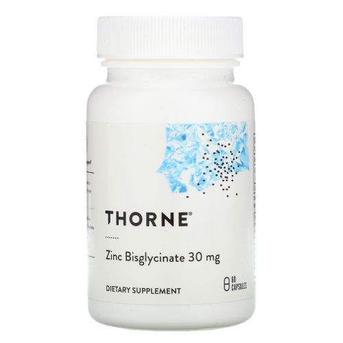 Thorne Research, Zinc Bisglycinate, 30 mg, 60 Capsules