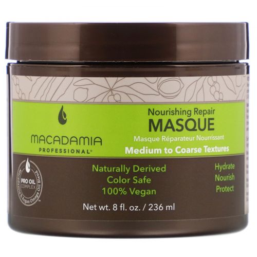 Macadamia Professional, Nourishing Repair Masque, Medium to Coarse Textures,  8 fl oz (236 ml)