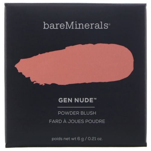 bareMinerals, Gen Nude, пудровые румяна, оттенок «Румянец», 6 г