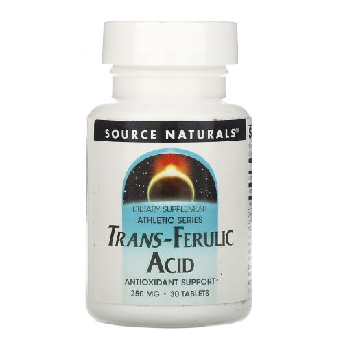 Source Naturals, Транс-aеруловая кислота, 250 мг, 30 таблеток