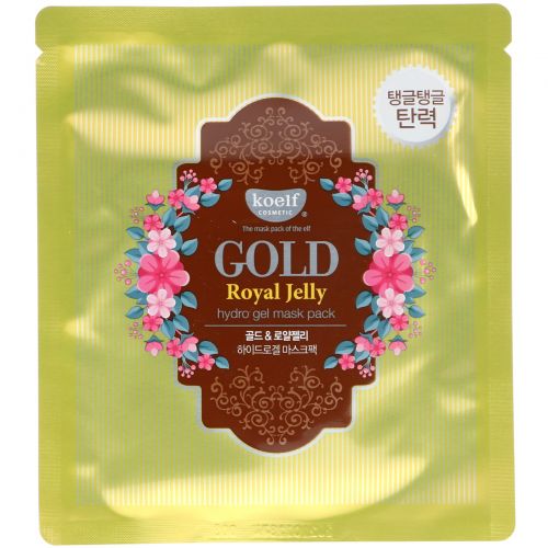 Koelf, Gold Royal Jelly Hydro Gel Mask Pack, 5 Masks, 30 g Each