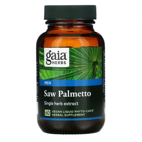 Gaia Herbs, Со пальметто, 60 жидких фито-капсул на растительной основе