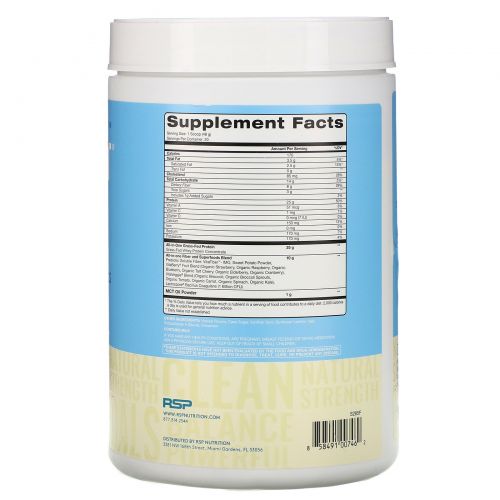 RSP Nutrition, Truefit, Grass-Fed Protein Shake, Vanilla, 2.11 lbs (960 g)