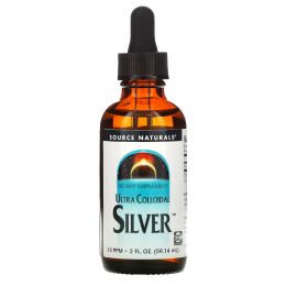 Source Naturals, Коллоидное серебро Ultra, 10 ЧНМ, 2 жидких унции (59,14 мл)