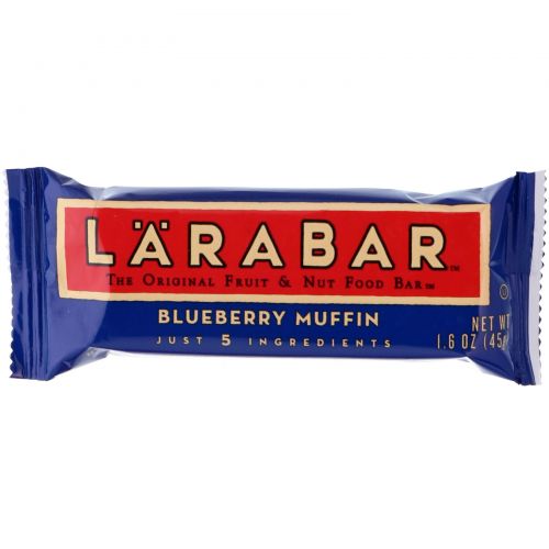 Larabar, Черничные маффины, 16 порций, 1,6 унций (45 г) каждая