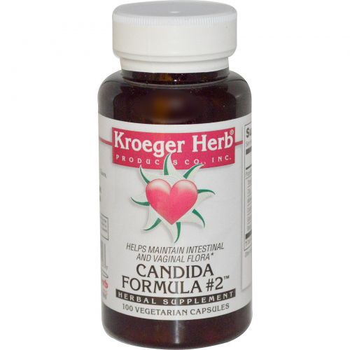 Kroeger Herb Co, Candida Formula # 2, 100 вегетарианских капсул