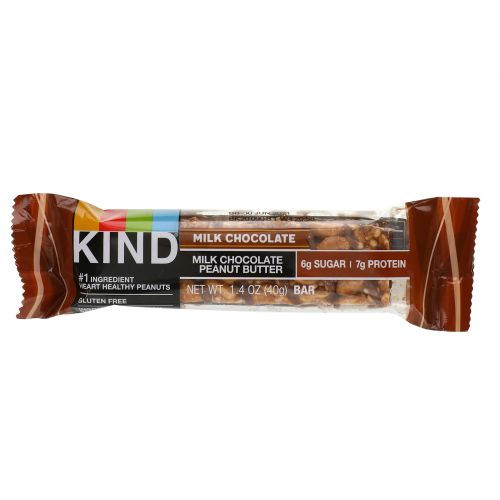 KIND Bars, Milk Chocolate, Peanut Butter, 12 Bars, 1.4 oz (40 g) Each