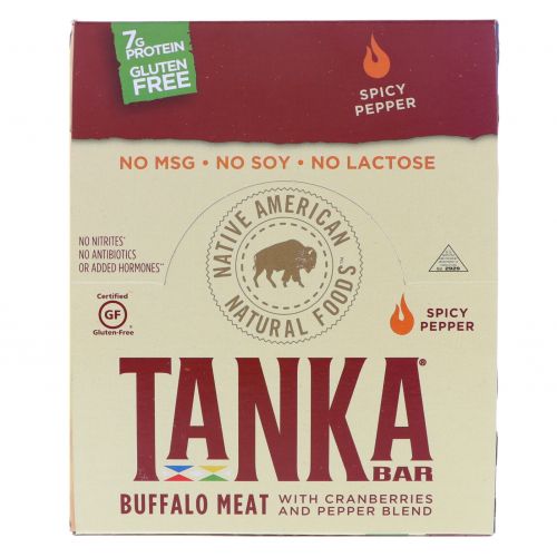 Tanka, Bar, Buffalo Meat with Cranberries and Pepper Blend , 12 Bars, 1 oz (28.4 g) Each