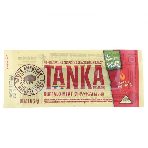 Tanka, Bar, Buffalo Meat with Cranberries and Pepper Blend , 12 Bars, 1 oz (28.4 g) Each
