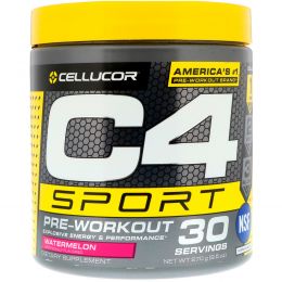 Cellucor, C4 Sport, Предтренировочная формула, Арбуз, 9,5 унц. (270 г)