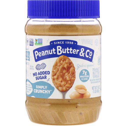Peanut Butter & Co., No Added Sugar, Simply Cruchy, 16 oz (454 g)