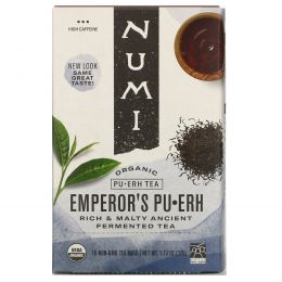 Numi Tea, Органический императорский чай Пу-Эр, 16 чайных пакетиков