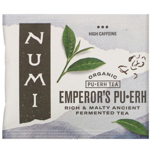 Numi Tea, Органический императорский чай Пу-Эр, 16 чайных пакетиков