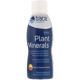 Trace Minerals Research, Ионные Растительные Минералы, Вкус Мандарина, 17 жидких унций (503 мл)