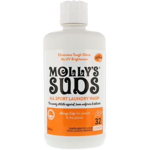 Molly's Suds, Все для Спорта, Стиральный Порошок, 32 жидких унции (964.35 мл)