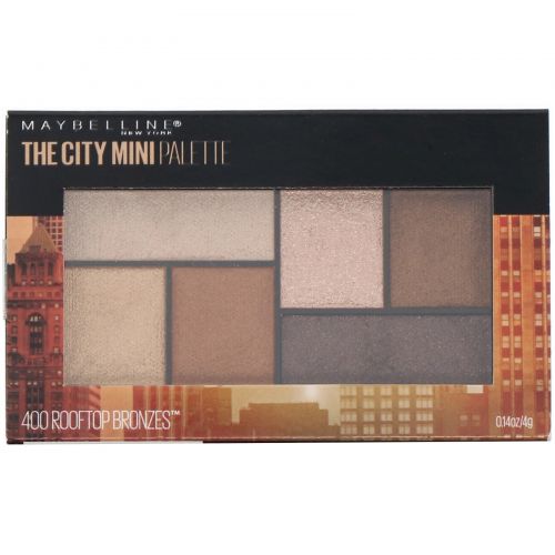 Maybelline, The City Mini, Rooftop Bronzes, палитра теней, 4 г
