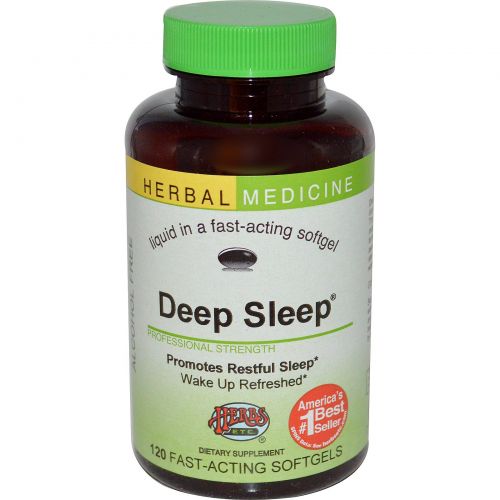 Herbs Etc., Натуральное снотворное успокоительное, 120 быстродействующих гелевых капсул