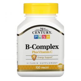 21st Century, Комплекс витаминов B, с витамином C, 100 таблеток