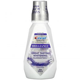 Crest, 3D White, Brilliance Whitening Mouthwash, Clean Mint, Alcohol Free, 16.9 fl oz (500 ml)