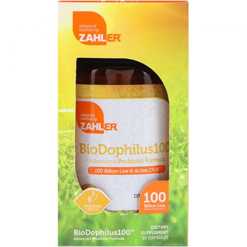 Zahler, Biodophilus100, Advanced Probiotic Formula, 30 Capsules