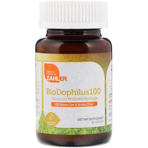 Zahler, Biodophilus100, Advanced Probiotic Formula, 30 Capsules