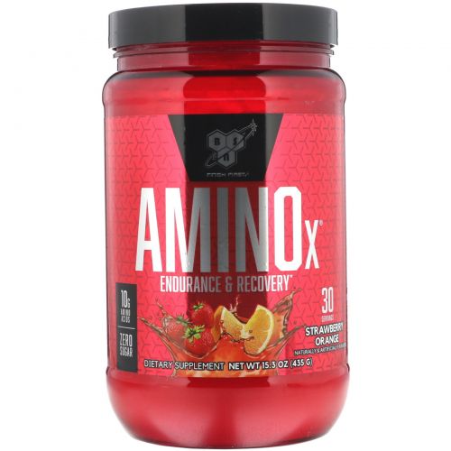 BSN, Amino-X, Endurance & Recovery Agent, Strawberry Orange 15.3 oz (435 g)