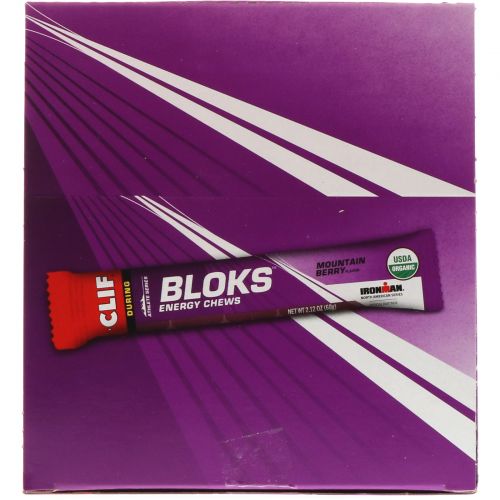 Clif Bar, Shot Bloks Energy Chews, Mountain Berry, 18 Packets, 2.1 oz (60 g) Each