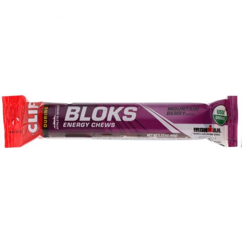 Clif Bar, Shot Bloks Energy Chews, Mountain Berry, 18 Packets, 2.1 oz (60 g) Each