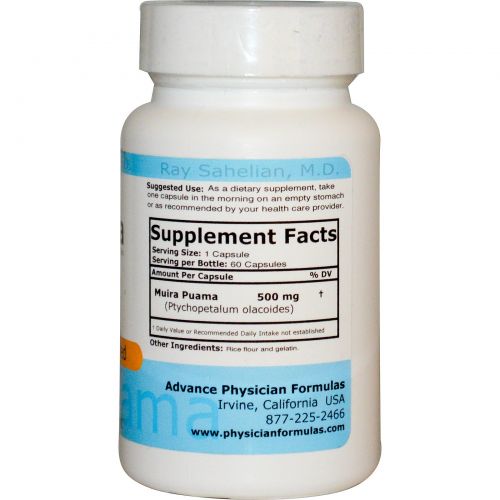 Advance Physician Formulas, Inc., Муира Пуама, 500 мг, 60 капсул