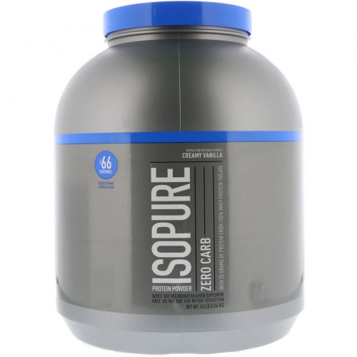 Nature's Best, IsoPure, IsoPure, белковый порошок, ноль углеводов, сливочная ваниль, 4,5 фунта (2,04 кг)