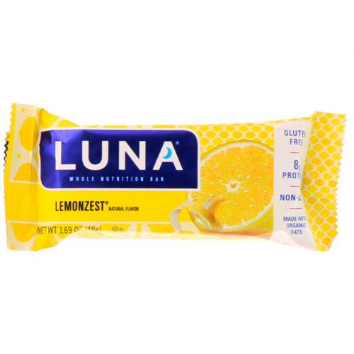 Clif Bar, Питательные батончики «Луна», Lemonzest, 15 батончиков, по 1,69 унции (48 г)