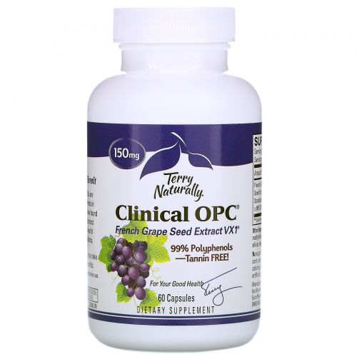 EuroPharma, Terry Naturally, Clinical OPC, 150 мг, 60 капсул