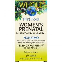 Natural Factors, Whole Earth & Sea, витамины и минералы для беременных женщин, 60 таблеток