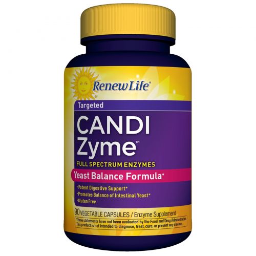 Renew Life, CandiZyme, 90 капсул на растительной основе