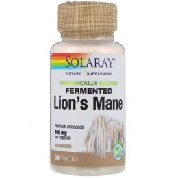Solaray, Organically Grown Fermented Lion's Mane, 60 Veggie Caps
