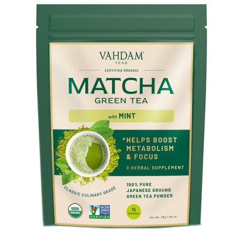 Vahdam Teas, зеленый чай в порошке, мята и матча, 50 г (1,76 унции)