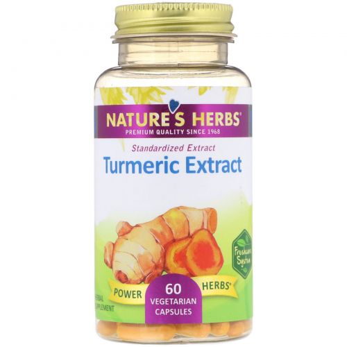 Nature's Herbs, Turmeric Extract, 60 Vegetarian Capsules