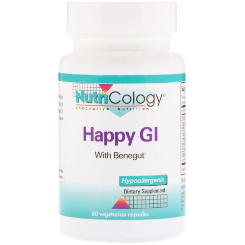 Nutricology, Happy GI, 60 вегетарианских капсул